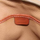 CELINE Macadam Canvas Hand Bag PVC Leather 2way Brown Auth BA6720-19
