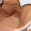 CELINE Macadam Canvas Hand Bag PVC Leather 2way Brown Auth BA6720-20