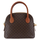 CELINE Macadam Canvas Hand Bag PVC Leather 2way Brown Auth BA6720-2