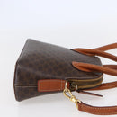 CELINE Macadam Canvas Hand Bag PVC Leather 2way Brown Auth BA6720-4