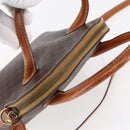 CELINE Macadam Canvas Hand Bag PVC Leather 2way Brown Auth BA6720-6