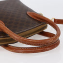 CELINE Macadam Canvas Hand Bag PVC Leather 2way Brown Auth BA6720-7