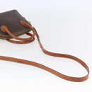 CELINE Macadam Canvas Hand Bag PVC Leather 2way Brown Auth BA6720-8