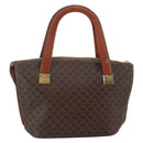 CELINE Macadam Canvas Hand Bag PVC Leather Brown Auth BA6721-1