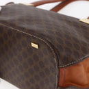 CELINE Macadam Canvas Hand Bag PVC Leather Brown Auth BA6721-8