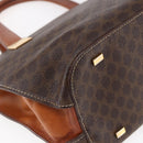 CELINE Macadam Canvas Hand Bag PVC Leather Brown Auth BA6721-17