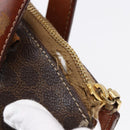 CELINE Macadam Canvas Hand Bag PVC Leather Brown Auth BA6721-9