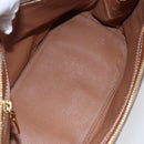 CELINE Macadam Canvas Hand Bag PVC Leather Brown Auth BA6721-11