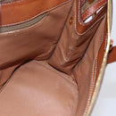 CELINE Macadam Canvas Hand Bag PVC Leather Brown Auth BA6721-20
