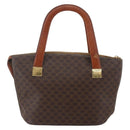 CELINE Macadam Canvas Hand Bag PVC Leather Brown Auth BA6721-13