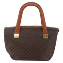 CELINE Macadam Canvas Hand Bag PVC Leather Brown Auth BA6721-2