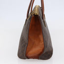 CELINE Macadam Canvas Hand Bag PVC Leather Brown Auth BA6721-4