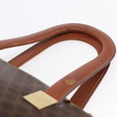 CELINE Macadam Canvas Hand Bag PVC Leather Brown Auth BA6721-14
