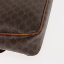 CELINE Macadam Canvas Shoulder Bag PVC Leather Brown Gold Auth BA6722-12