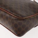 CELINE Macadam Canvas Shoulder Bag PVC Leather Brown Gold Auth BA6722-13