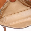 CELINE Macadam Canvas Shoulder Bag PVC Leather Brown Gold Auth BA6722-17