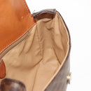 CELINE Macadam Canvas Shoulder Bag PVC Leather Brown Gold Auth BA6722-18