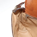 CELINE Macadam Canvas Shoulder Bag PVC Leather Brown Gold Auth BA6722-19