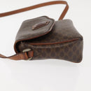 CELINE Macadam Canvas Shoulder Bag PVC Leather Brown Gold Auth BA6722-5