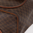 CELINE Macadam Canvas Backpack PVC Leather Brown Auth BA6723-17