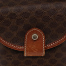 CELINE Macadam Canvas Backpack PVC Leather Brown Auth BA6723-21