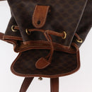 CELINE Macadam Canvas Backpack PVC Leather Brown Auth BA6723-22