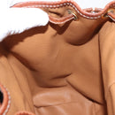 CELINE Macadam Canvas Backpack PVC Leather Brown Auth BA6723-25