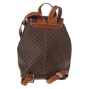 CELINE Macadam Canvas Backpack PVC Leather Brown Auth BA6723-2
