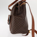 CELINE Macadam Canvas Backpack PVC Leather Brown Auth BA6723-3