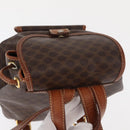 CELINE Macadam Canvas Backpack PVC Leather Brown Auth BA6723-6