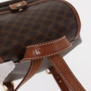 CELINE Macadam Canvas Backpack PVC Leather Brown Auth BA6723-7