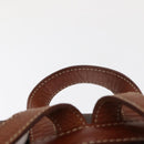 CELINE Macadam Canvas Backpack PVC Leather Brown Auth BA6723-14