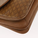 CELINE Macadam Canvas Shoulder Bag PVC Beige Gold Auth BA6724-9