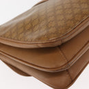 CELINE Macadam Canvas Shoulder Bag PVC Beige Gold Auth BA6724-15