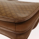 CELINE Macadam Canvas Shoulder Bag PVC Beige Gold Auth BA6724-16