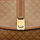 CELINE Macadam Canvas Shoulder Bag PVC Beige Gold Auth BA6724-17