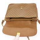 CELINE Macadam Canvas Shoulder Bag PVC Beige Gold Auth BA6724-18