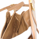 CELINE Macadam Canvas Shoulder Bag PVC Beige Gold Auth BA6724-21