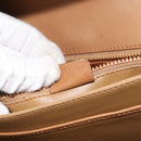 CELINE Macadam Canvas Shoulder Bag PVC Beige Gold Auth BA6724-12