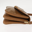 CELINE Macadam Canvas Shoulder Bag PVC Beige Gold Auth BA6724-3