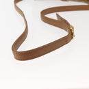 CELINE Macadam Canvas Shoulder Bag PVC Beige Gold Auth BA6724-7