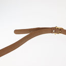 CELINE Macadam Canvas Shoulder Bag PVC Beige Gold Auth BA6724-8