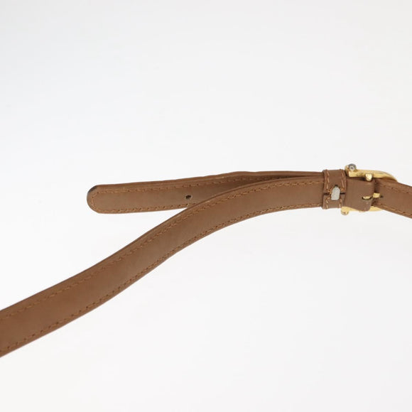 CELINE Macadam Canvas Shoulder Bag PVC Beige Gold Auth BA6724