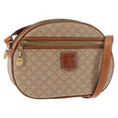 CELINE Macadam Canvas Shoulder Bag PVC Beige Gold Auth BA6725-1