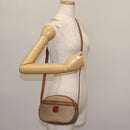 CELINE Macadam Canvas Shoulder Bag PVC Beige Gold Auth BA6725-24