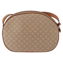 CELINE Macadam Canvas Shoulder Bag PVC Beige Gold Auth BA6725-2