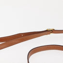 CELINE Macadam Canvas Shoulder Bag PVC Beige Gold Auth BA6725-14