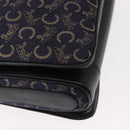 CELINE C Sulky Shoulder Bag Canvas Navy Gold Auth BA6726-15