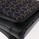 CELINE C Sulky Shoulder Bag Canvas Navy Gold Auth BA6726-16