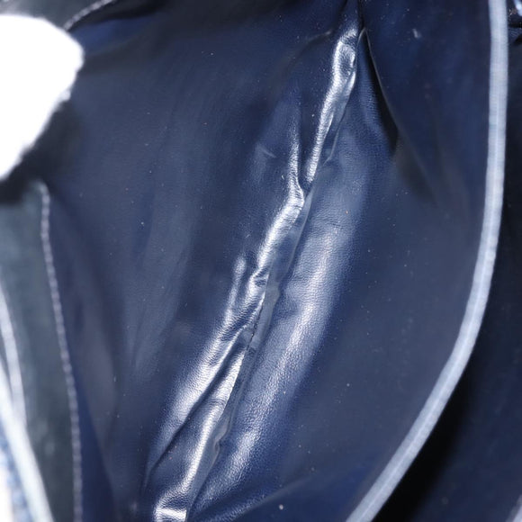 CELINE C Sulky Shoulder Bag Canvas Navy Gold Auth BA6726